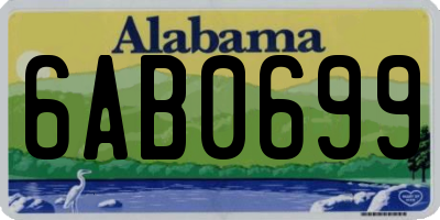 AL license plate 6AB0699