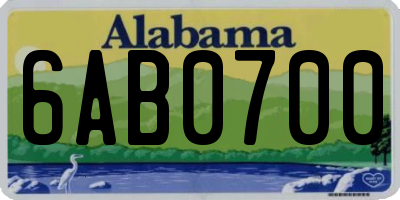 AL license plate 6AB0700