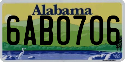 AL license plate 6AB0706