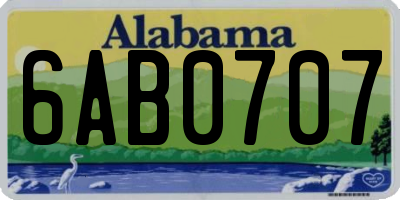 AL license plate 6AB0707