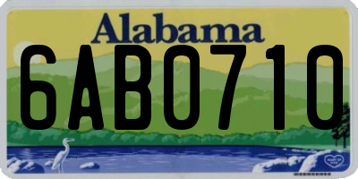 AL license plate 6AB0710