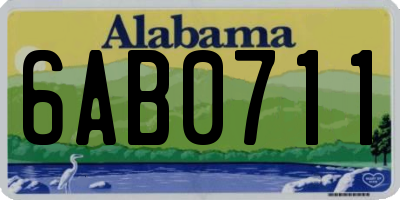 AL license plate 6AB0711
