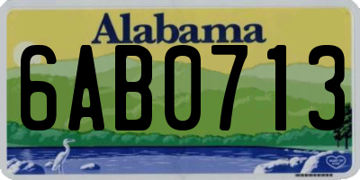 AL license plate 6AB0713