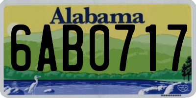 AL license plate 6AB0717