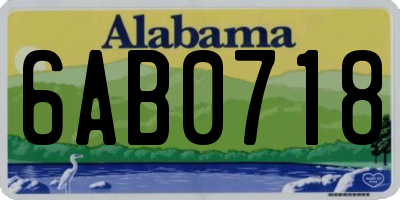 AL license plate 6AB0718