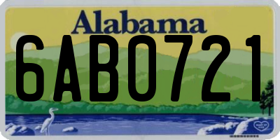 AL license plate 6AB0721