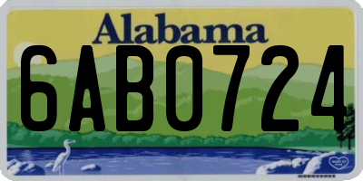 AL license plate 6AB0724