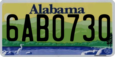 AL license plate 6AB0730