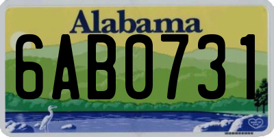 AL license plate 6AB0731