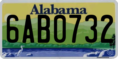 AL license plate 6AB0732