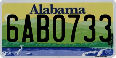 AL license plate 6AB0733