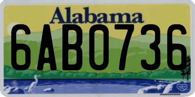 AL license plate 6AB0736