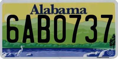 AL license plate 6AB0737