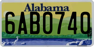 AL license plate 6AB0740