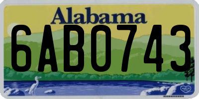 AL license plate 6AB0743