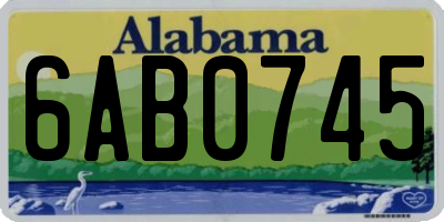 AL license plate 6AB0745