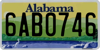 AL license plate 6AB0746