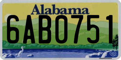 AL license plate 6AB0751