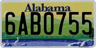 AL license plate 6AB0755