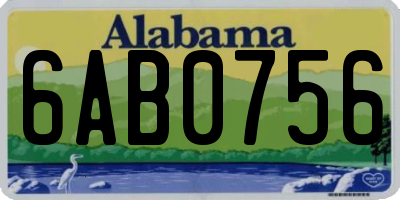 AL license plate 6AB0756