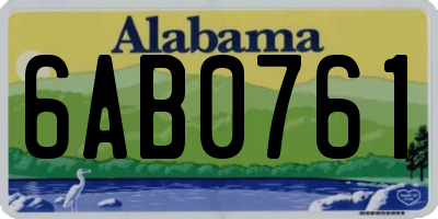AL license plate 6AB0761