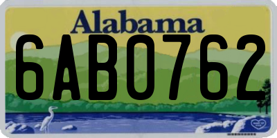 AL license plate 6AB0762