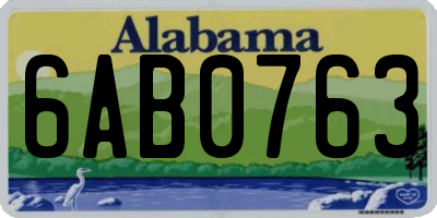 AL license plate 6AB0763