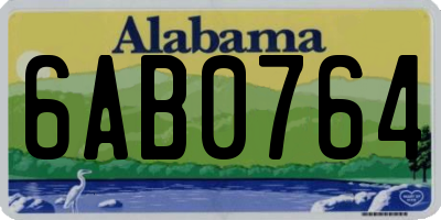 AL license plate 6AB0764