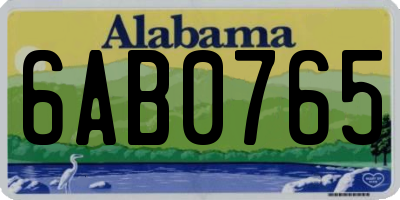 AL license plate 6AB0765