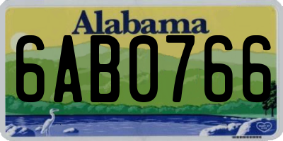 AL license plate 6AB0766