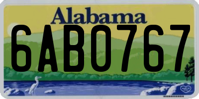 AL license plate 6AB0767