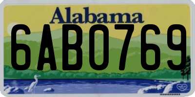 AL license plate 6AB0769