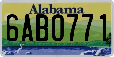 AL license plate 6AB0771