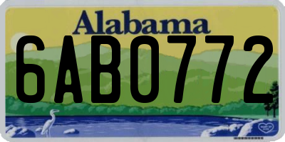 AL license plate 6AB0772