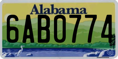 AL license plate 6AB0774