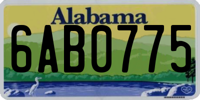 AL license plate 6AB0775