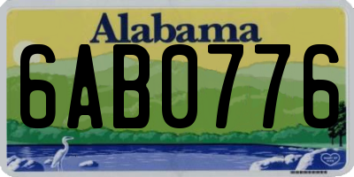 AL license plate 6AB0776