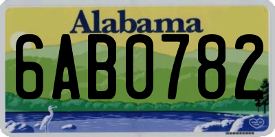 AL license plate 6AB0782
