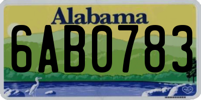 AL license plate 6AB0783