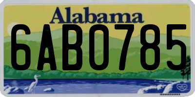 AL license plate 6AB0785