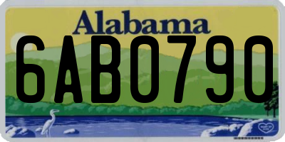 AL license plate 6AB0790
