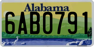 AL license plate 6AB0791