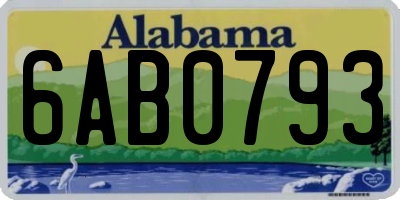 AL license plate 6AB0793