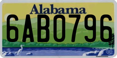 AL license plate 6AB0796