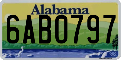 AL license plate 6AB0797