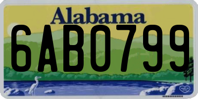 AL license plate 6AB0799