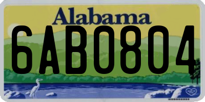 AL license plate 6AB0804