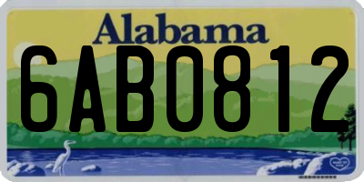 AL license plate 6AB0812