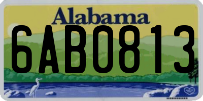 AL license plate 6AB0813