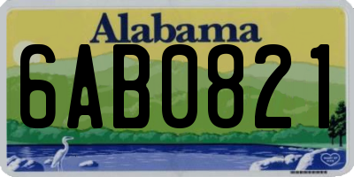 AL license plate 6AB0821
